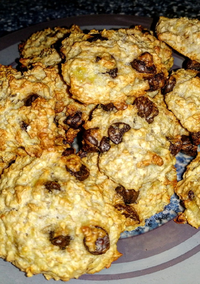 Una foto de Galletas de plátano y copos de avena