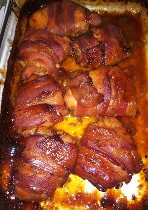 A picture of Brown sugar bacon garlic chicken.