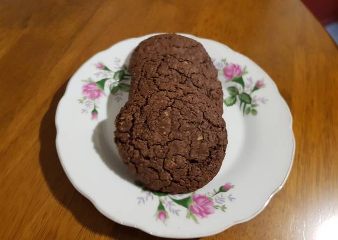 Galletitas de chocolate con harina integral y avena Receta de Karen  Zubiaurre- Cookpad