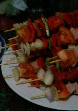 Una foto de Súper rica brochetas