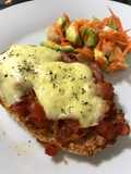 Milanesa de pollo a la napolitana al horno