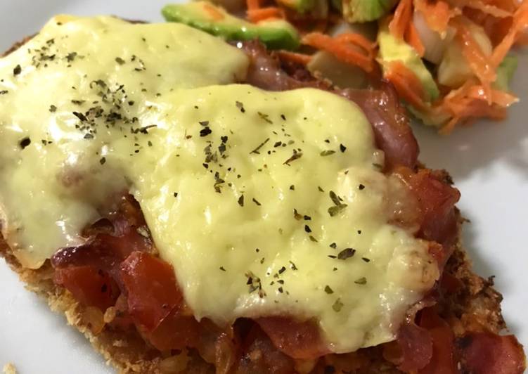 Milanesa de pollo a la napolitana al horno