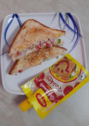 वेज मेयोनेज़ सैंडविच (Veg mayonnaise sandwich recipe in Hindi) रेसिपी मुख्य फोटो