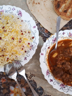 عکسی از دستور پلو و قیمه مامان پز