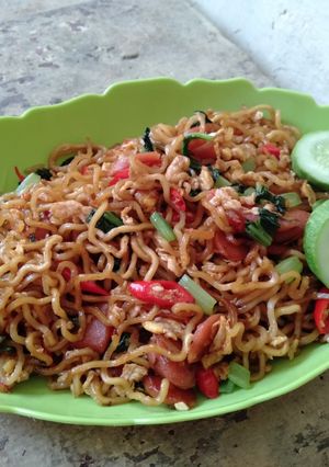 Foto resep Mie goreng sosis