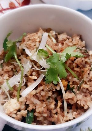 Hình của món Cơm chiên mắm ruốc.