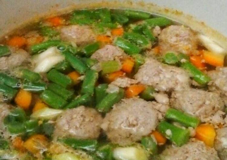 Resep Sup Ceria Bola Daging sauce tiram Yang Sempurna