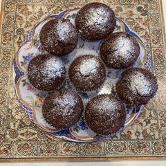 A picture of Chocolate and beetroot muffins.