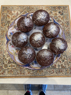 A picture of Chocolate and beetroot muffins.