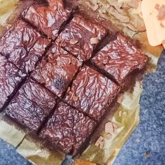 A picture of Fudgy shiny top Brownies.