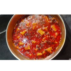 A picture of Kathiyavadi Dhokli nu Shak (no onion-garlic).