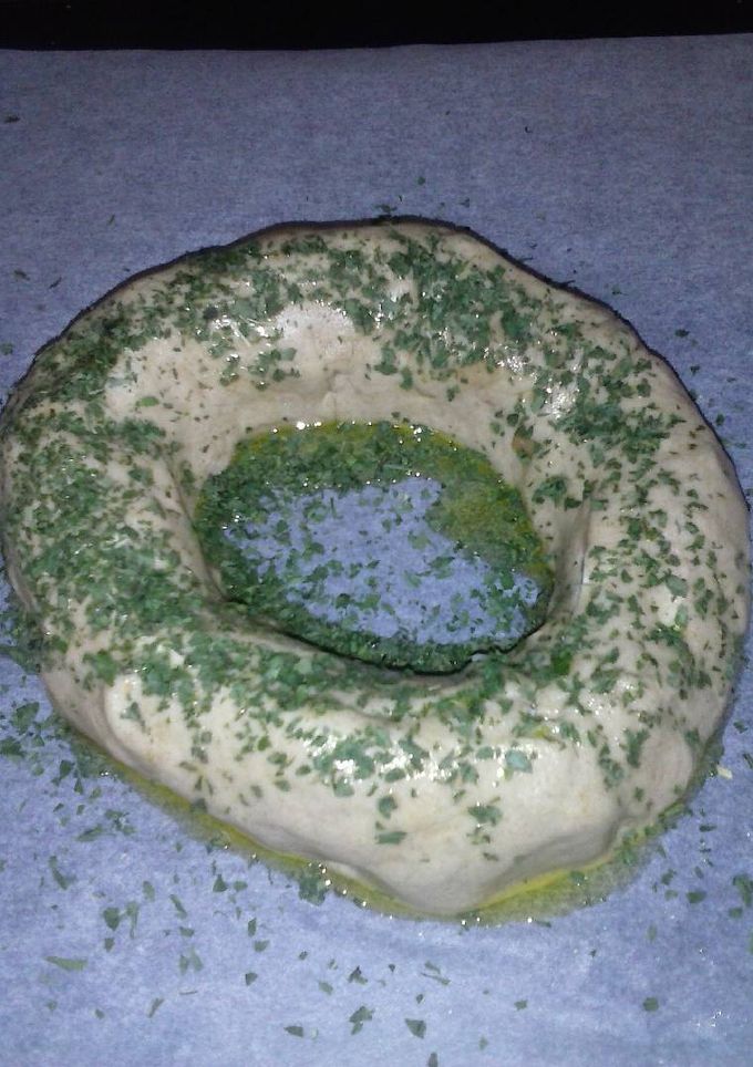 Una foto de Rosca de jamón y queso
