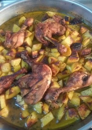 صورة لوصفة بطاطا بالدجاج مدخنة
