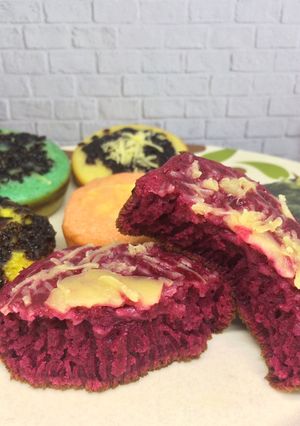 Foto resep Pukis Bulat berwarna tanpa santan
