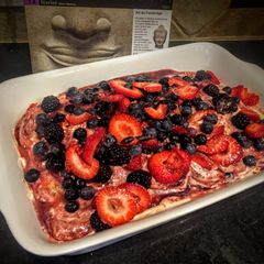 A picture of Triple Berry Tiramisu.