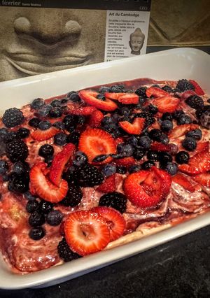 A picture of Triple Berry Tiramisu.