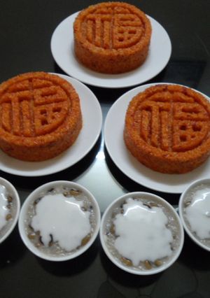 Hình của món Xôi gấc - Chè đậu.