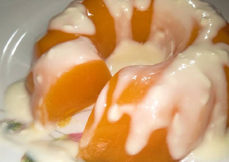 Rahasia Menyiapkan Pudding nutrijel mangga dengan fla yummie Anti Ribet!