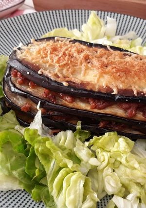 Una foto de Mil hojas de berenjenas