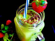 A picture of banana and cucumber smoothie