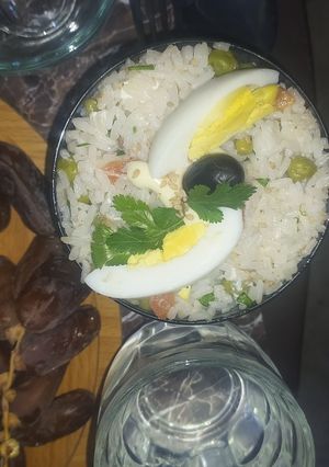 صورة لوصفة سلطة 🥗الارز في كؤوس