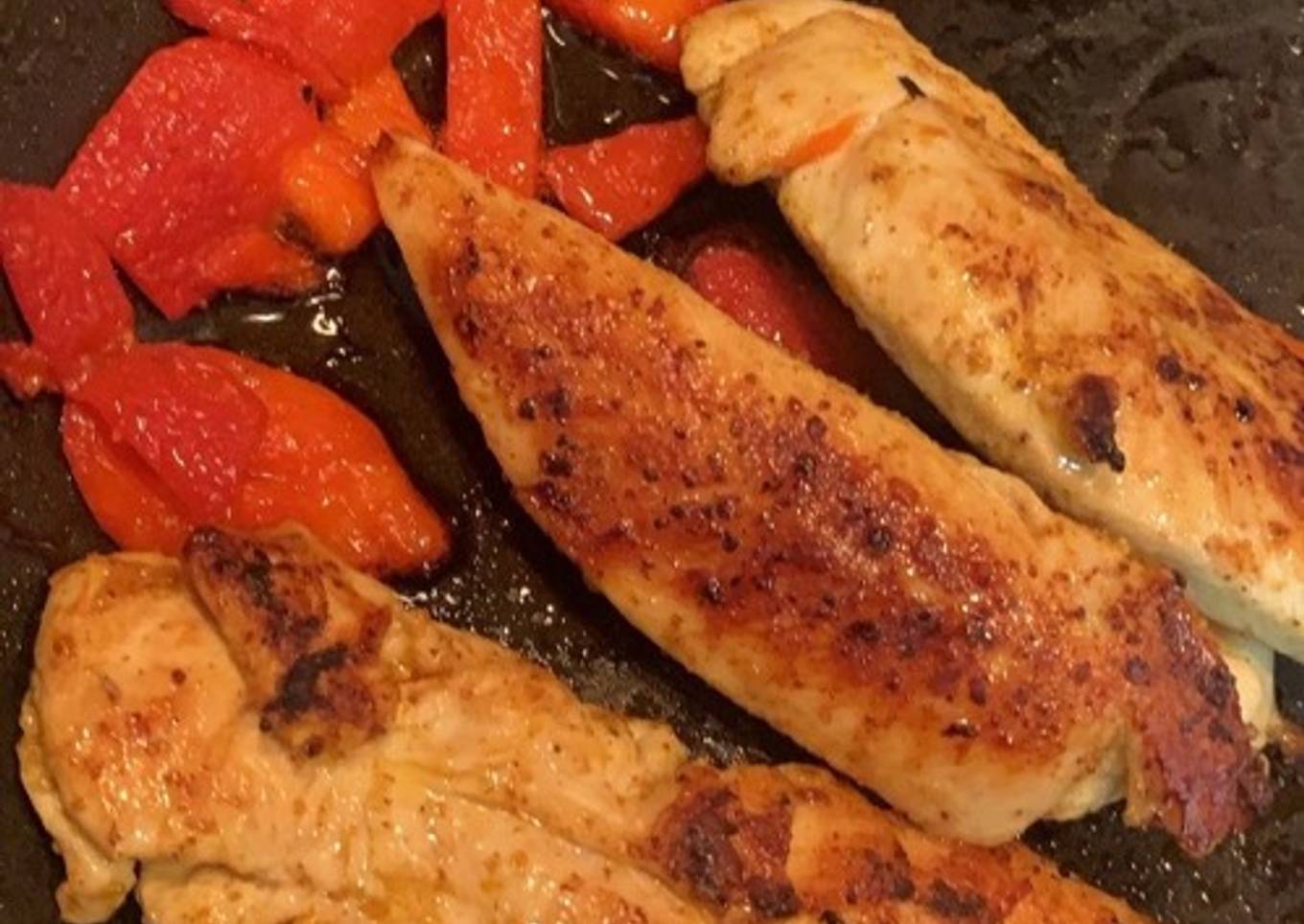 Pollo al curry (para fajitas)