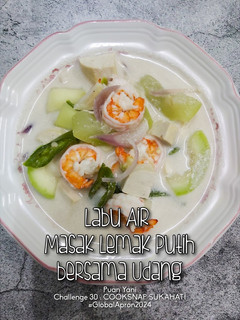 Gambar Labu Air Masak Lemak Putih bersama Udang