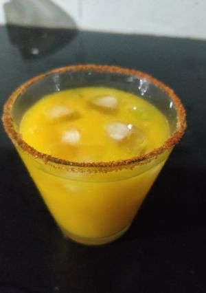 A picture of Mango chilli lemon drink.