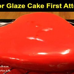 A picture of Mirror Glaze Valentine's Day Cake Without Gelatin.