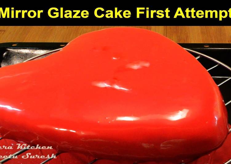 Mirror Glaze Valentine's Day Cake Without Gelatin