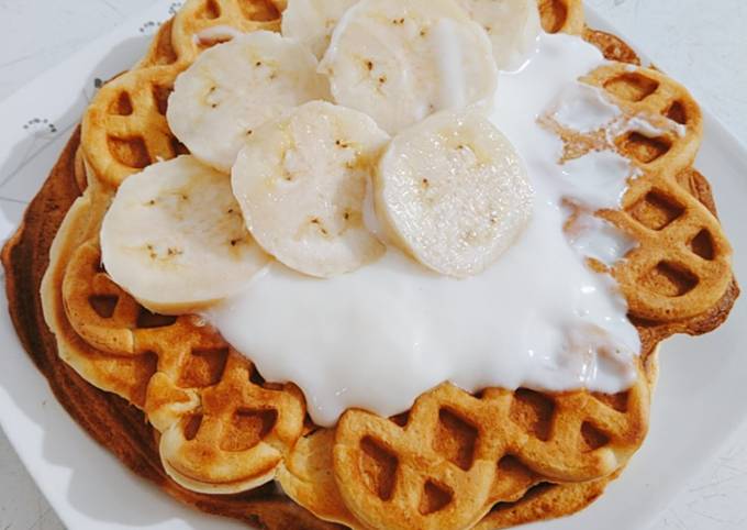Cách làm bánh từ yến mạch giúp giảm cân ngay tại nhà 5 Cách Làm Món BÁNH WAFFLE YẾN MẠCH + CHUỐI GIẢM MỠ🥞 của My Phạm - Cookpad