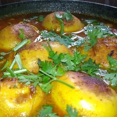 A picture of Egg masala curry.