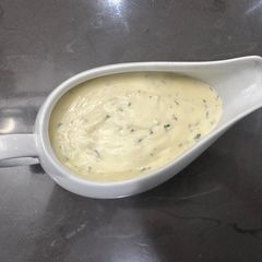 A picture of Easiest, Fastest and Best Parsley Sauce - Creamy, buttery goodness - WHY go out to eat :P.