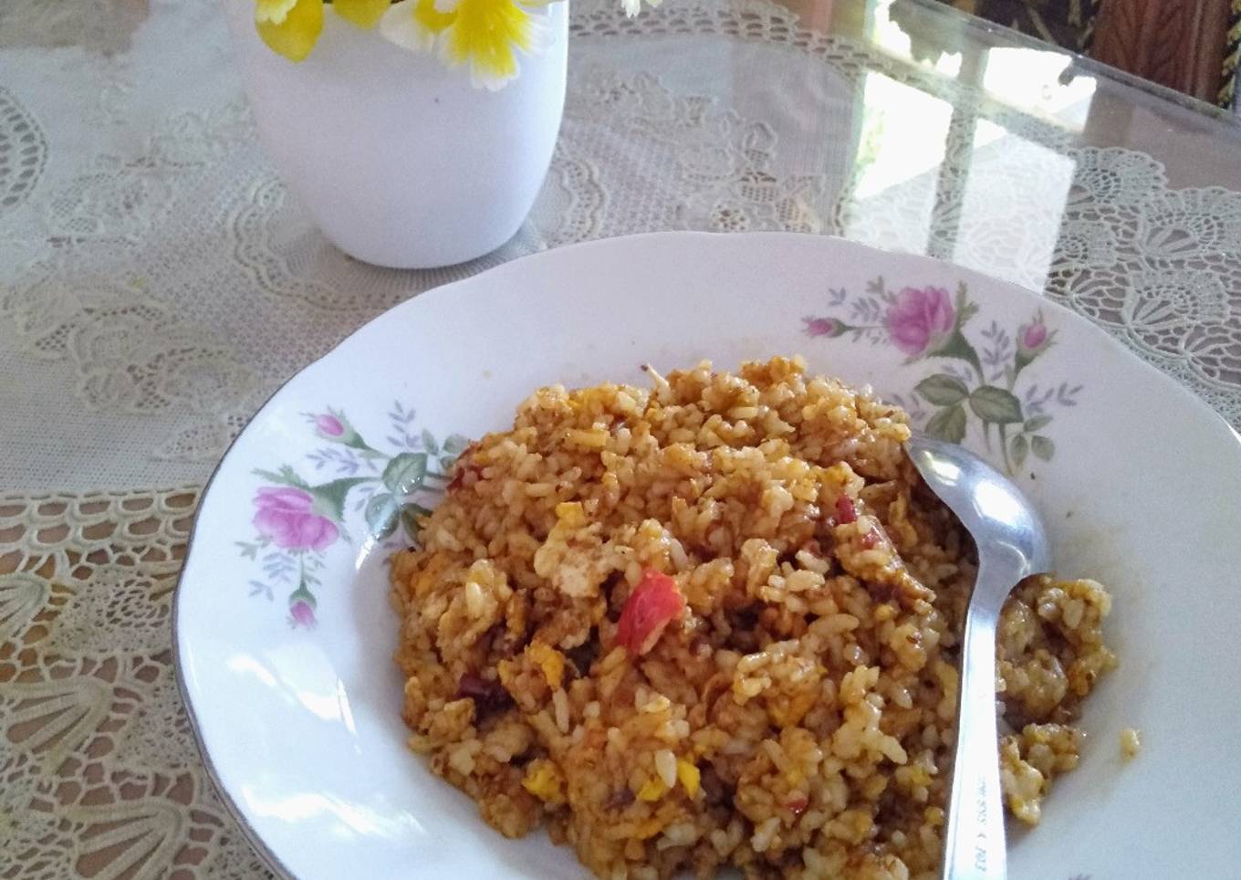 Nasi goreng Telur orak arik pedas