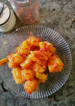 Foto resep Singkong goreng pedas