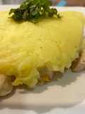 Pastel de papas con pollo (puré sin leche ni mantequilla)