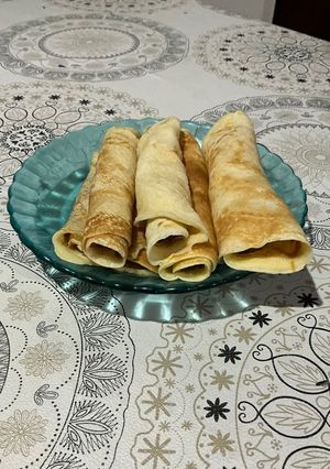 Una foto de Panqueques con dulce de leche