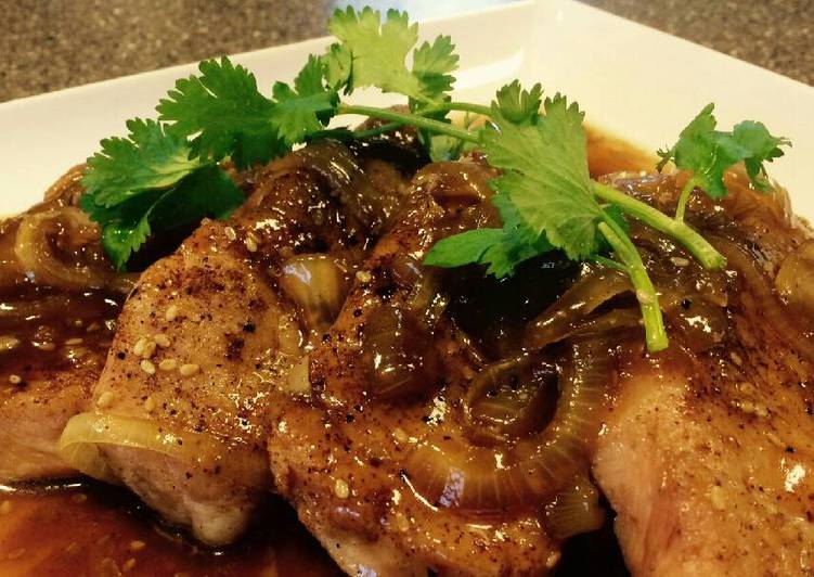 Recipe of Quick Asian Inspired Pork Chops