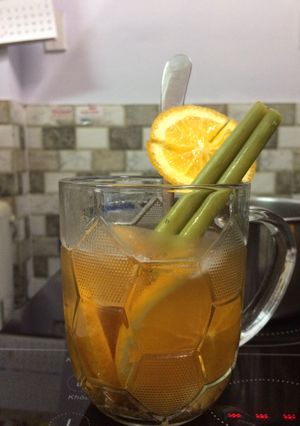 Hình của món Trà đào cam sả hạt chia.