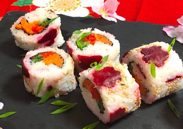 Recipe of Award-winning Beetroot Roll Sushi