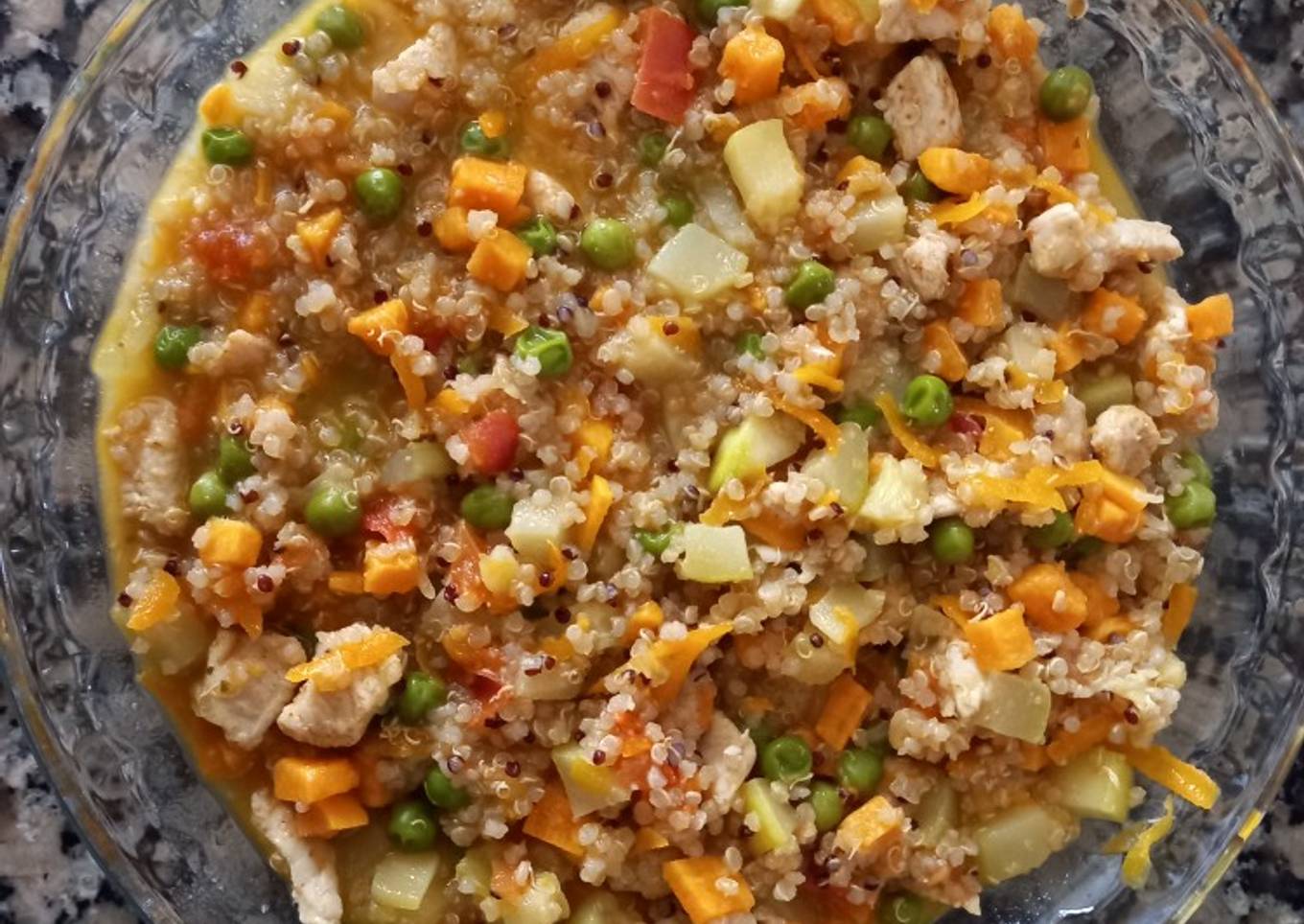 Quinoa con verduritas y pollo