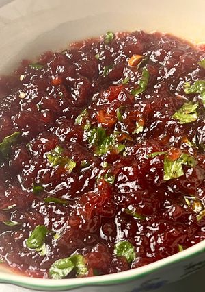 A picture of Cranberry Chutney/Relish.