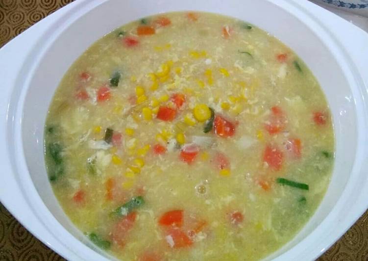 Recipe: Tasty Sup jagung kental