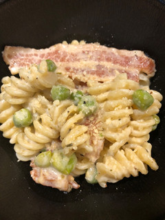 A picture of Quick Creamy Bacon 🥓 Pasta 🍝.