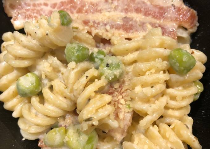 Quick Creamy Bacon ๐ฅ Pasta ๐