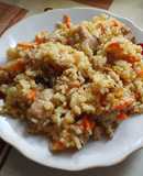 Швидкий курячий плов на сковороді