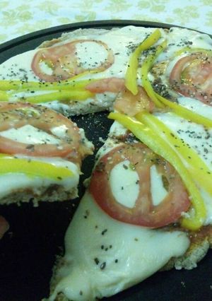Una foto de Pizza con masa de avena