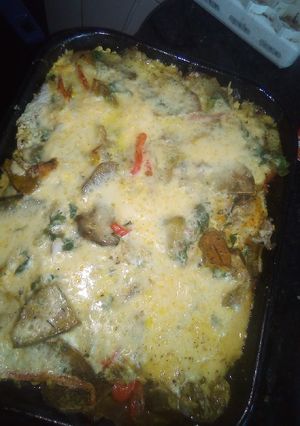 Foto principal de Soufflé de pescado y verduras al horno