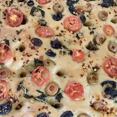 A picture of Fresh herb focaccia bread.