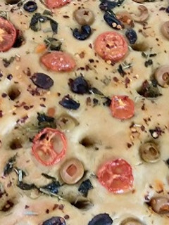A picture of Fresh herb focaccia bread.